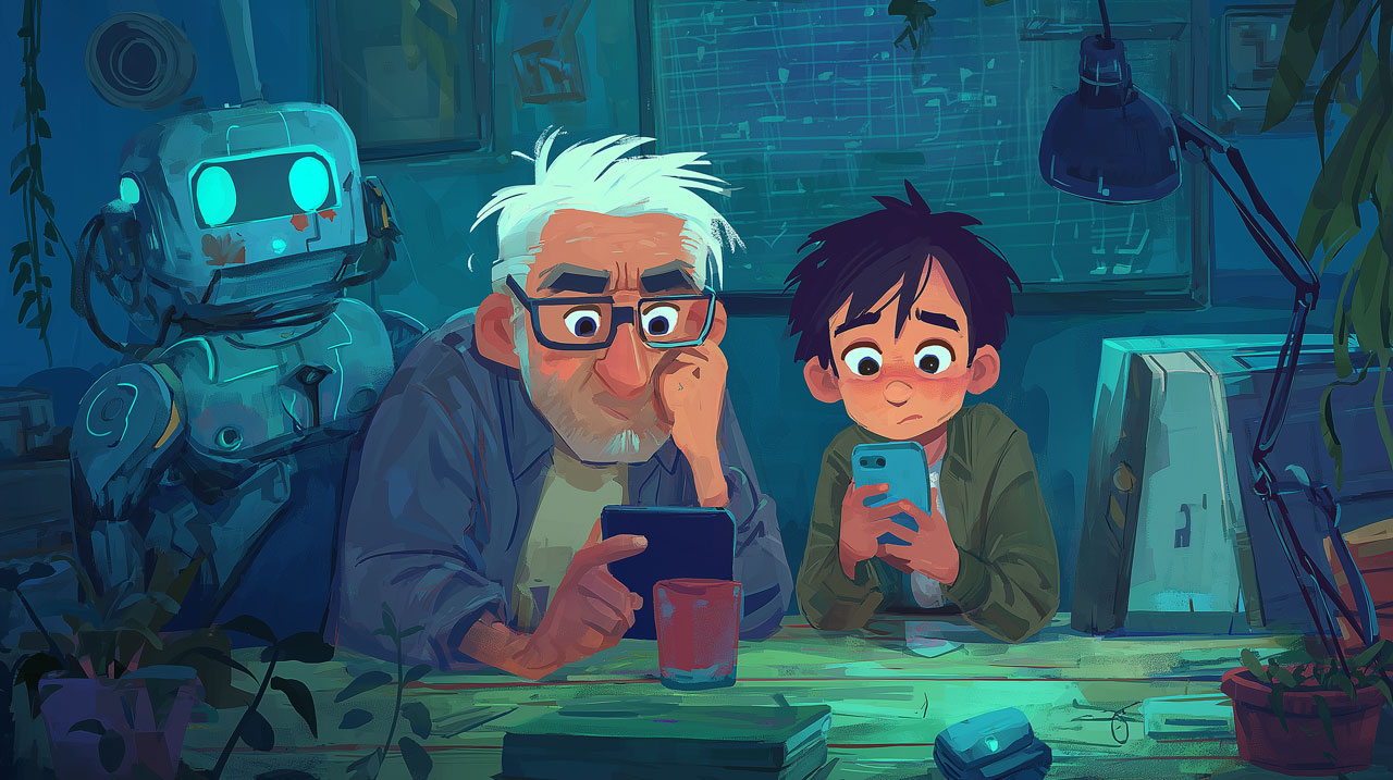 パソコンとスマホのレスポンシブデザインを示す画像