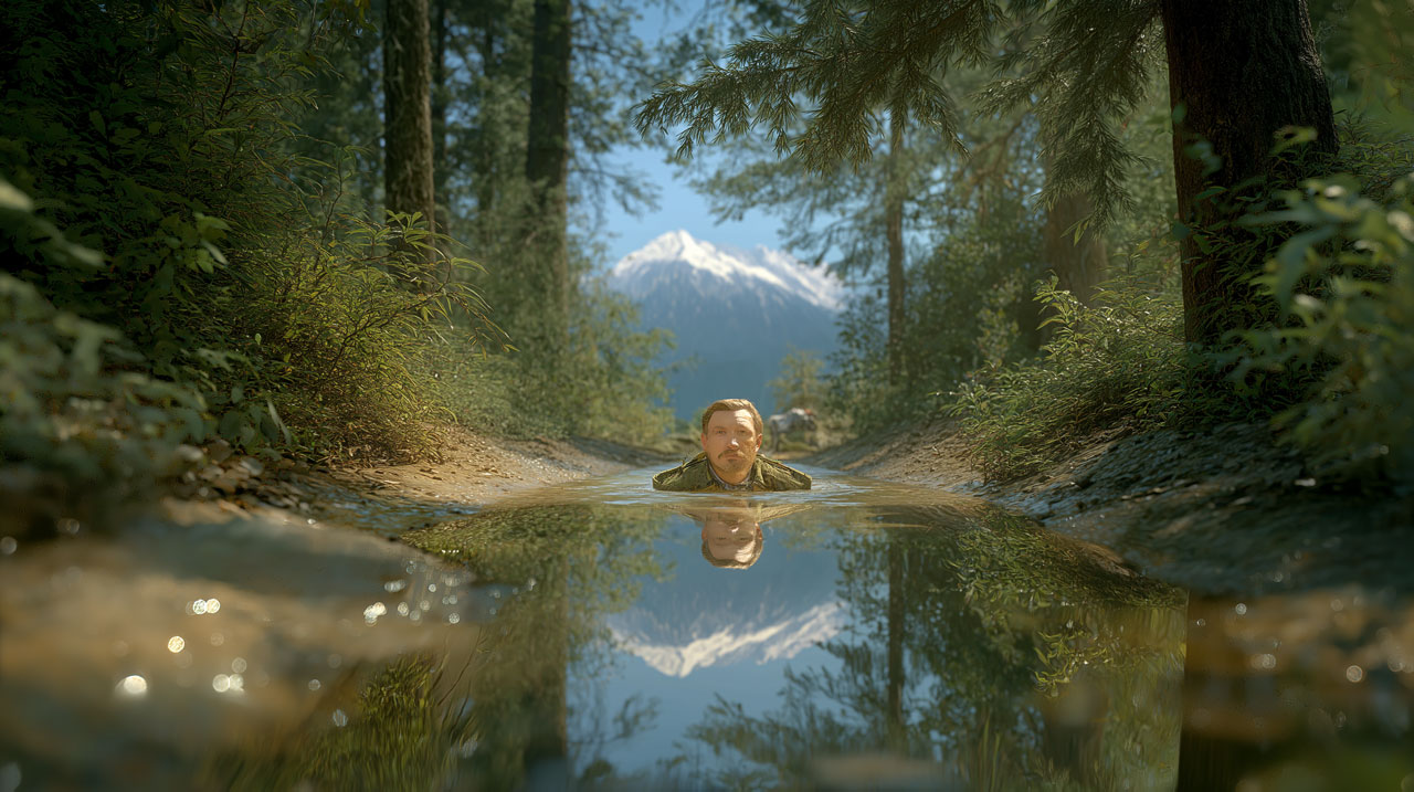 沼にハマっていく画像